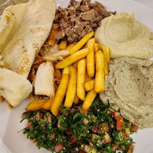 Plato de shawarma