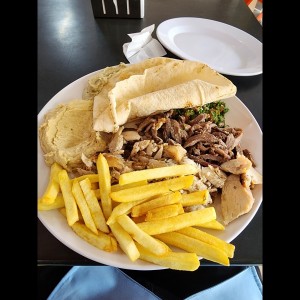 Plato de shawarma especial 