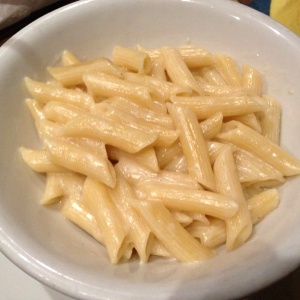 Pasta corta con 4 quesos