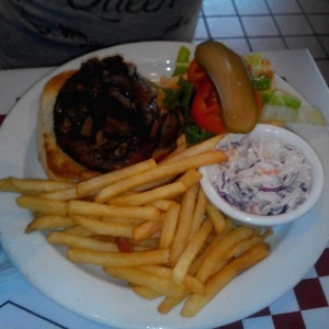 Hamburguesa con hongos