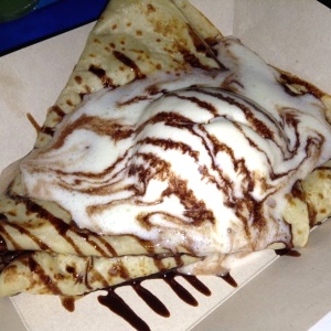 Crepe de Nutella con helado