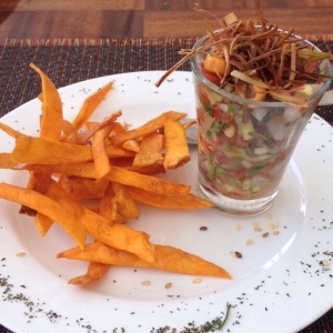 Shot de ceviche! Delicioso 