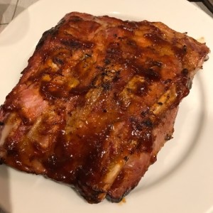 1/2 costillas con bbq
