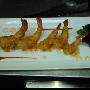 Gambas en salsa ( camarones)