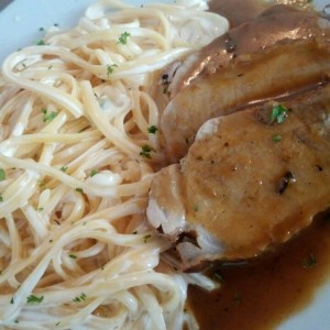 Lomo de Cerdo & Fetuccini 4 quesos