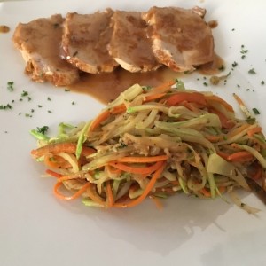 cerdo con vegetales 