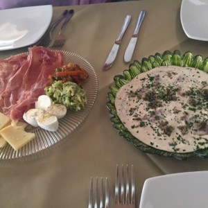 antioasto y carpaccio vitel