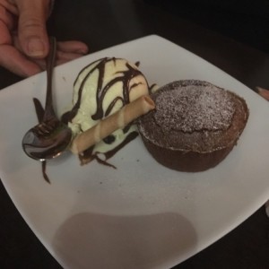 fondant de chocolate recien hecho