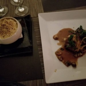 Limito Ithaca con Pasta 4 quesos con aceite de trufas blancas