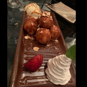 Banana tempura.