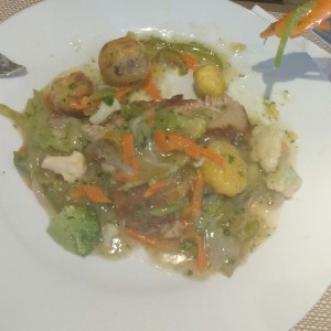 pescado y vegetales