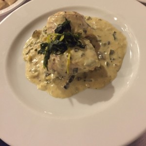 rollitos de pollo en salsa de ajoporro