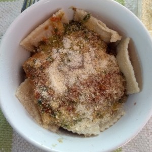 Raviolis con Salsa Rica