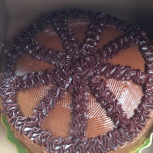 Torta de arequipe y chocolate
