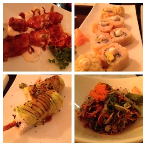 Dos entradas y dos tipos de sushis