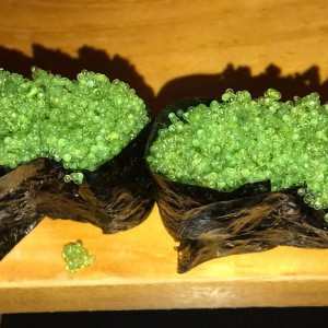 Huevas de Pez Espada con Wasabe, Bueno