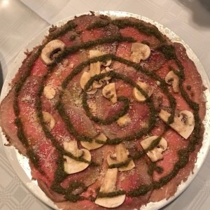 carpaccio de ternera