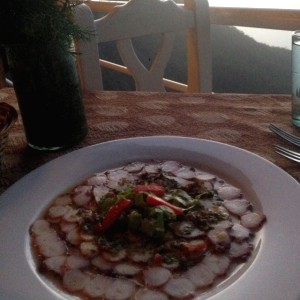 Carpaccio de pulpo