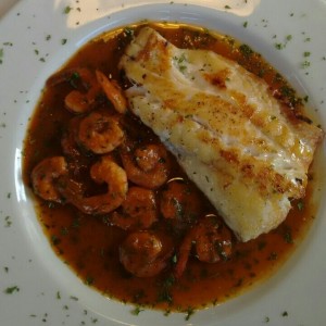 Pargo con camarones 