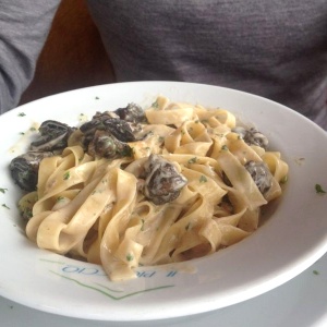Pasta con escargots