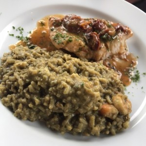 Risotto con pescado