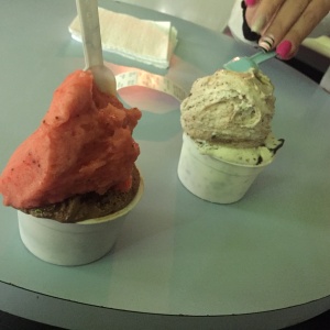 Helado de fresa