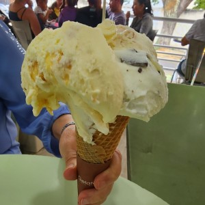 Milhoja + stracciatella + cheesecake