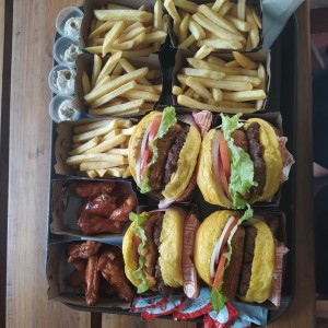 shacks en combo + alistas bbq picante