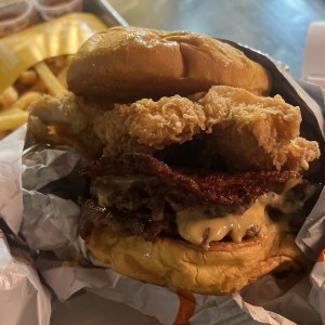 Bacon Truffa con extra de Pollo 