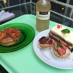 tarta de tomates, selva negra, tartaleta de frutos rojos
