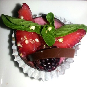 Mousse de frutos rojos