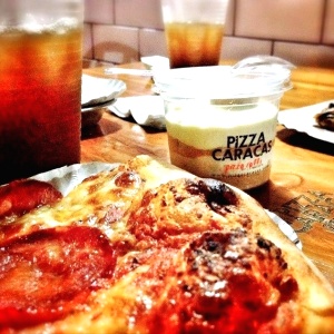 Pizza de queso de cabra