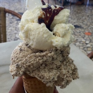 Barquilla de coco & brownie
