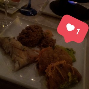 arroz cremoso con pescado y tacos 