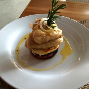 Pescado tempura