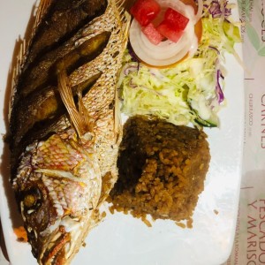 Pargo frito 
