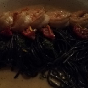 Fetucini con langostinos