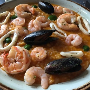 arroz cremoso con mariscos 