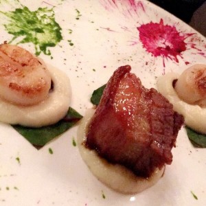 scallops con pork belly