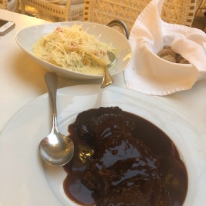 ravioli de cangrejo y posta cartagenera