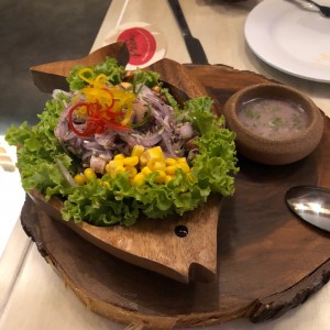 Pulpo con parmesano