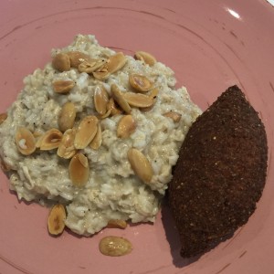 Risotto de almuendra con pollo y quibbe