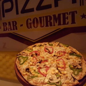 Pizza: Pollo-Vegetales