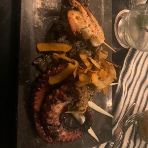 pulpo y risoto 