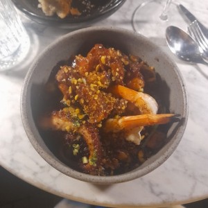 pulpo langostinos 