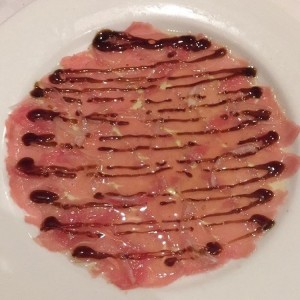 carpaccio de tuna