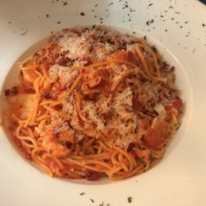 spaggetti con camarones