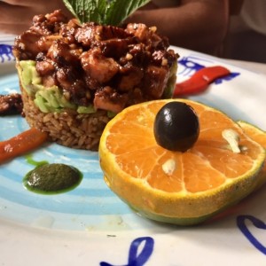 Pulpo en Salsa de Mani 