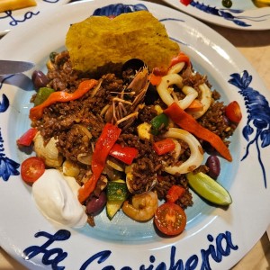 Paella tropical mulata