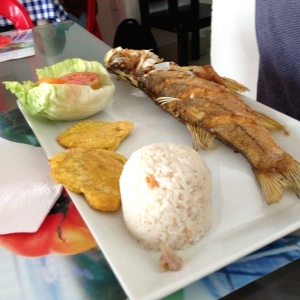 Bandeja con róbalo